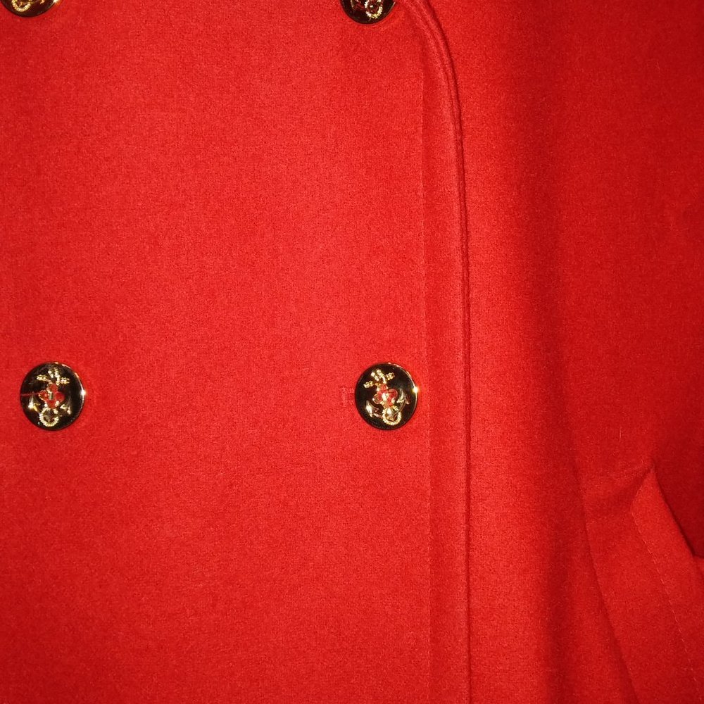 Pendleton Red Peacoat 100% Wool Stroller Jacket - image 4